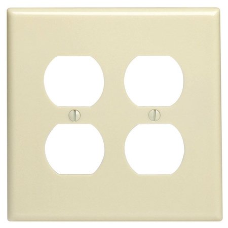 LEVITON Wallplate Ovrszd 2G-R Iv 86116-000